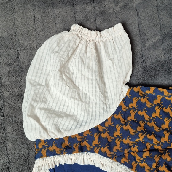 Anthropologie Maeve Puff-Sleeve Twofer Horse Print Mini Dress Size XL, NWT - Picture 8 of 17